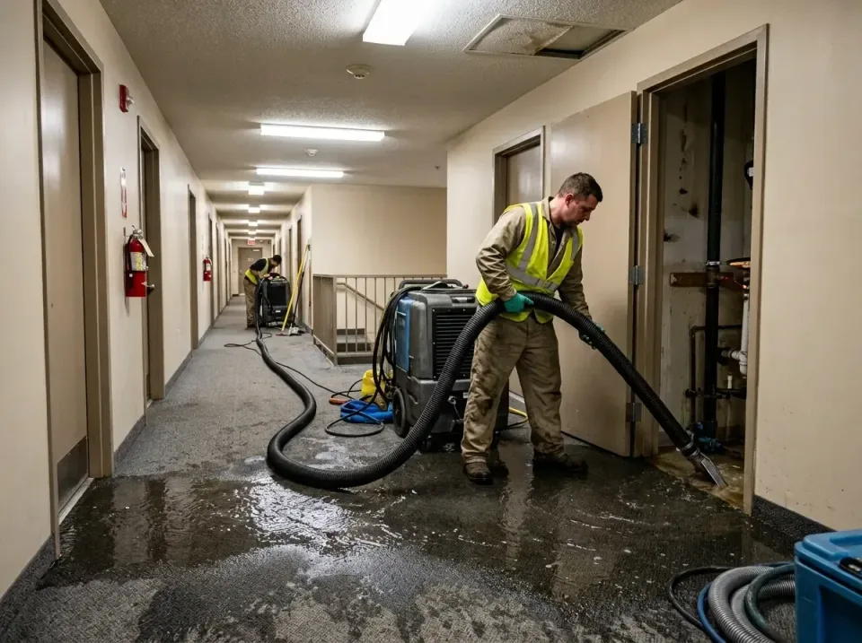 multi-unit-apartment-hallway-f-005 — frequently asked questions, Emergency Burst Pipe Water Extraction & Removal in Leechbur…